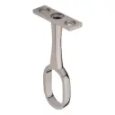 [0683552022] Oval wardrobe rail centre support  (Powder-coated, Black)