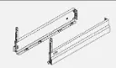 [F100076425] Nova Pro Crystal Classic drawer sides H90, left/right (550 mm, Metallic)